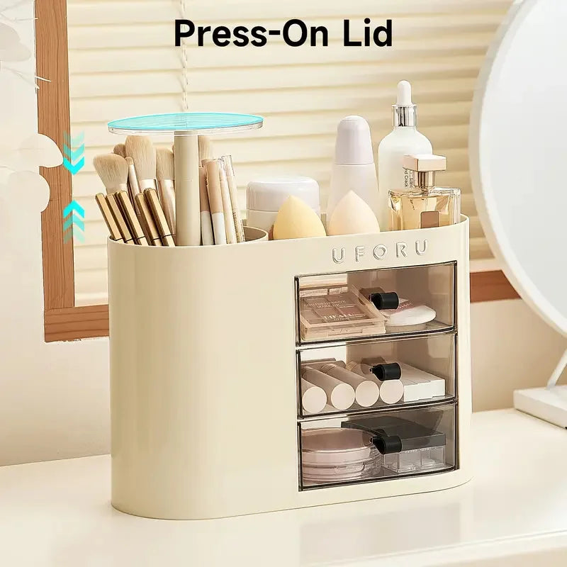 Auto-Lift Dust-Free Vanity Organizer