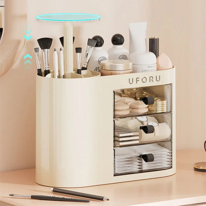 Auto-Lift Dust-Free Vanity Organizer