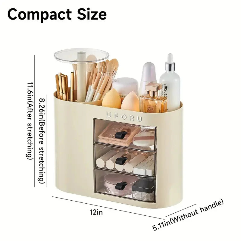 Auto-Lift Dust-Free Vanity Organizer